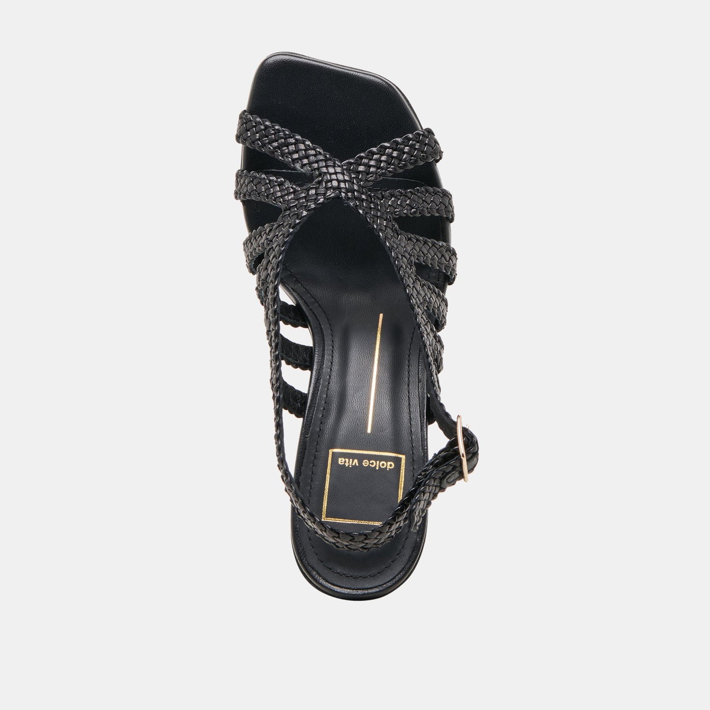 SICILY HEELS BLACK WOVEN LEATHER
 – Dolce Vita