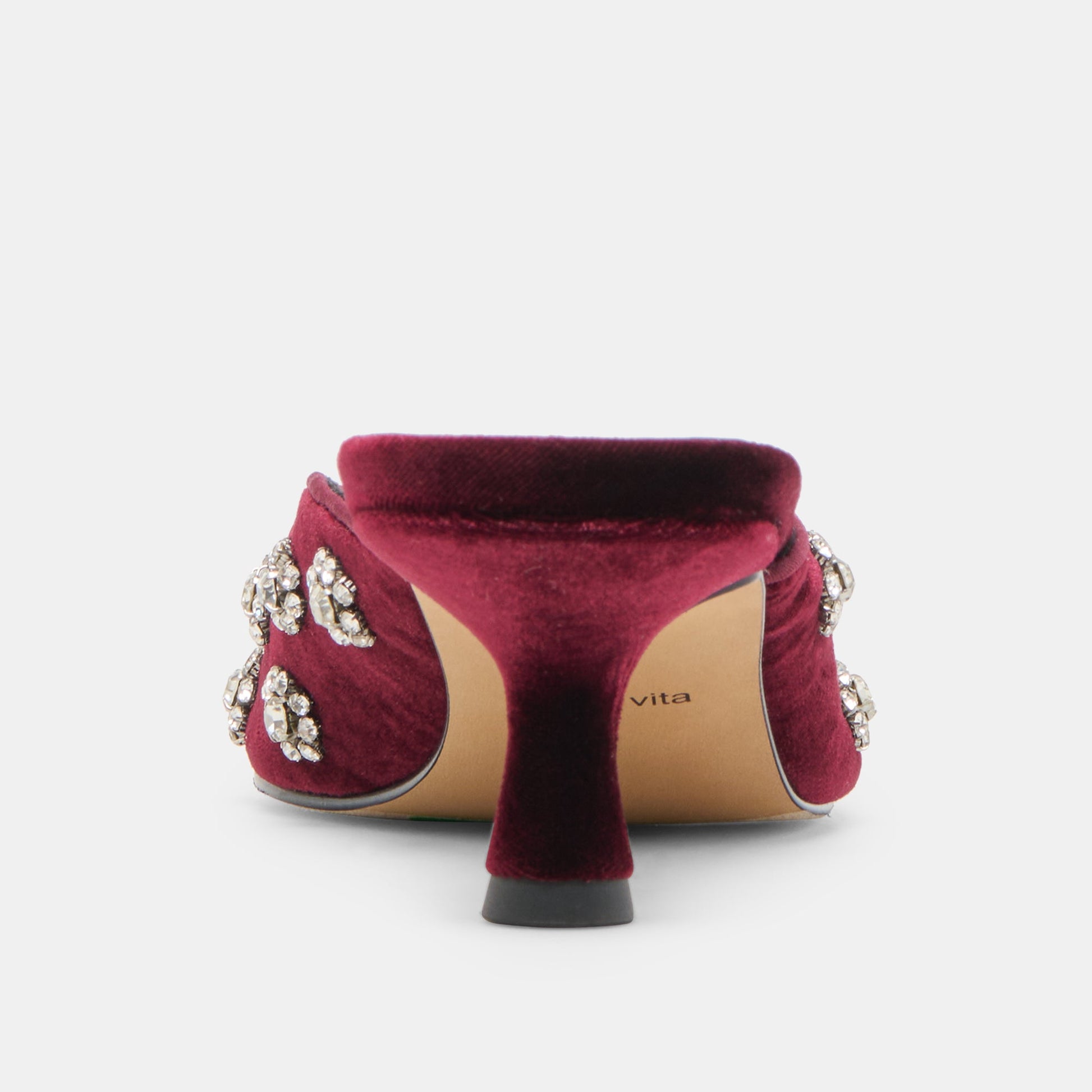 Clara Bordeaux Velvet Heels