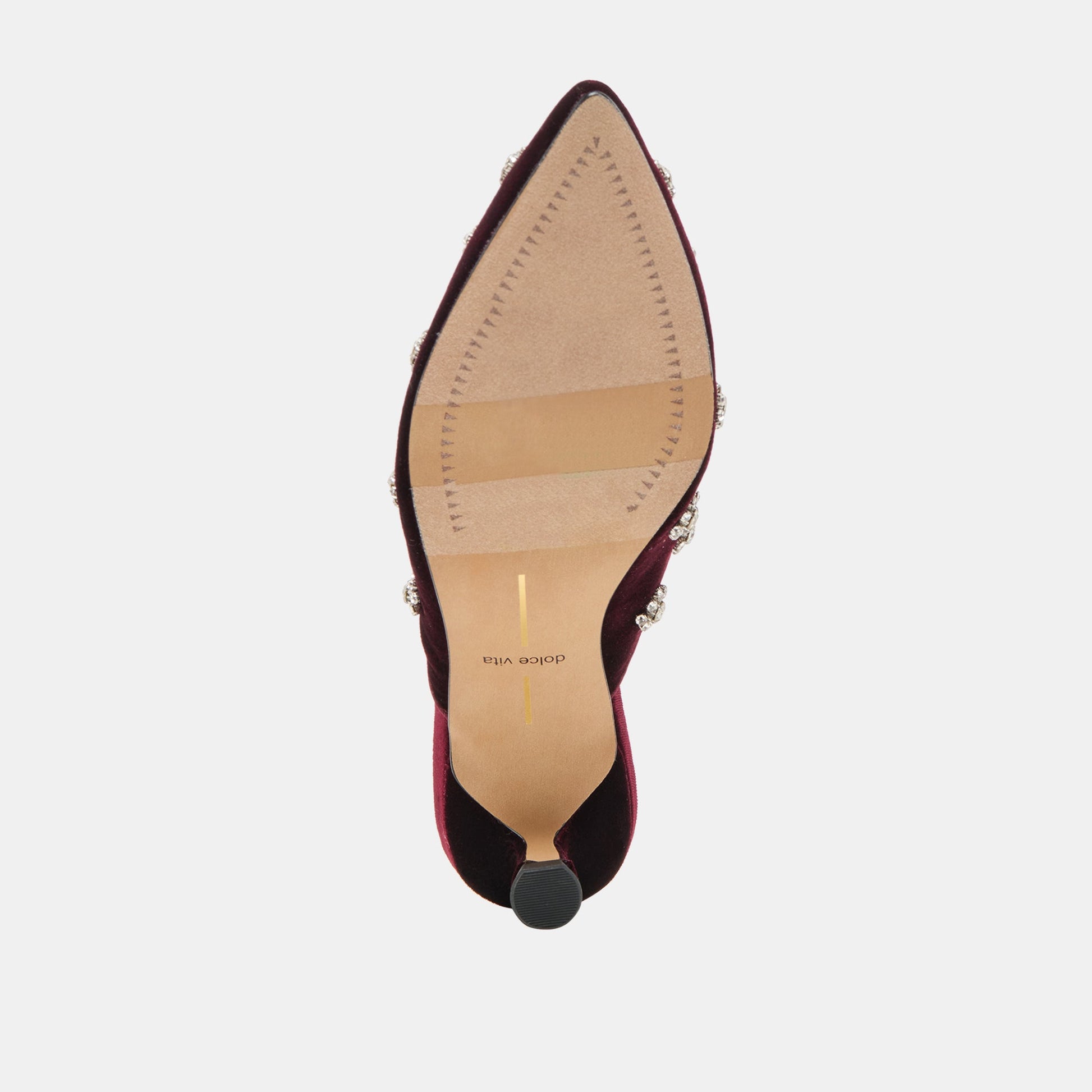 Clara Bordeaux Velvet Heels