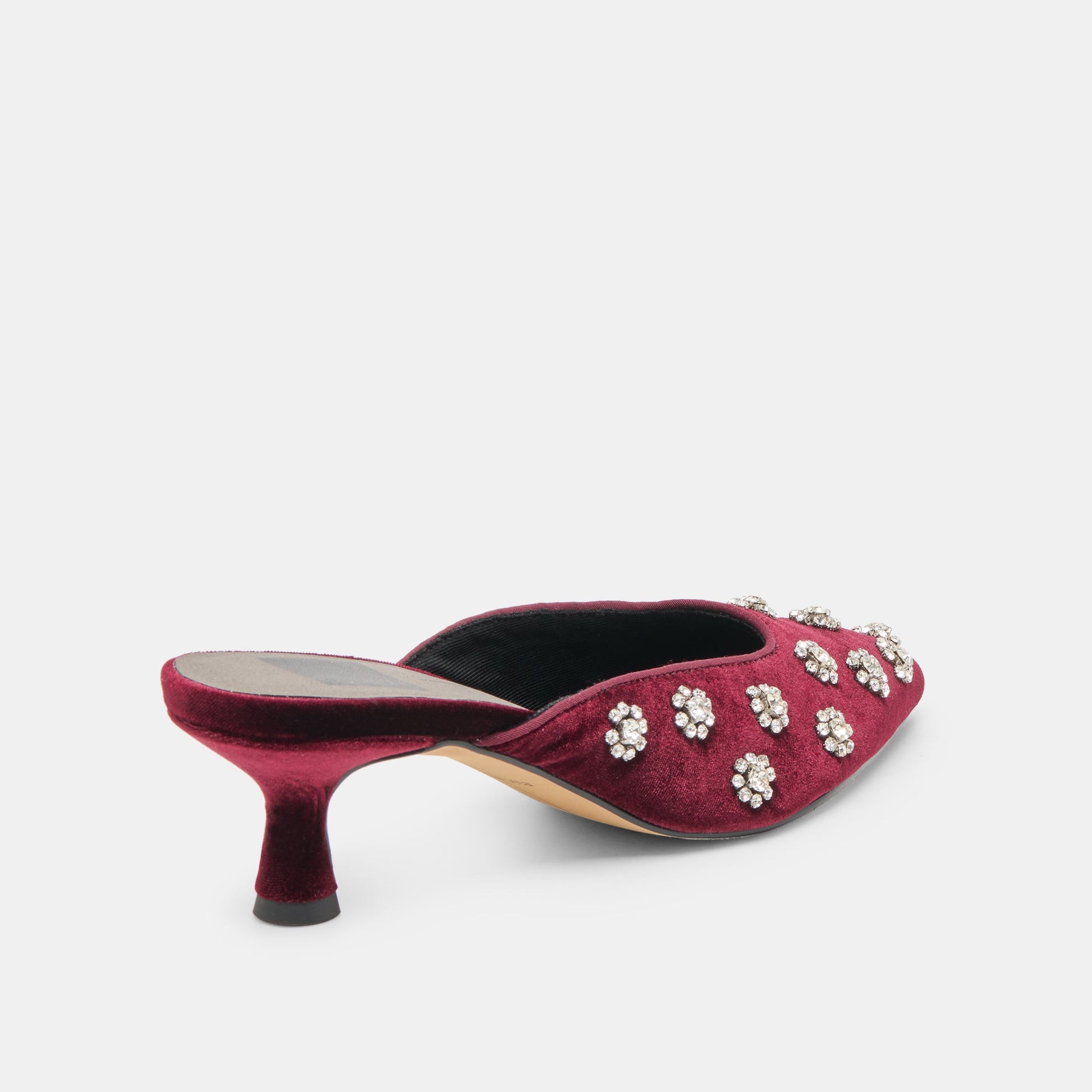 Clara Bordeaux Velvet Heels