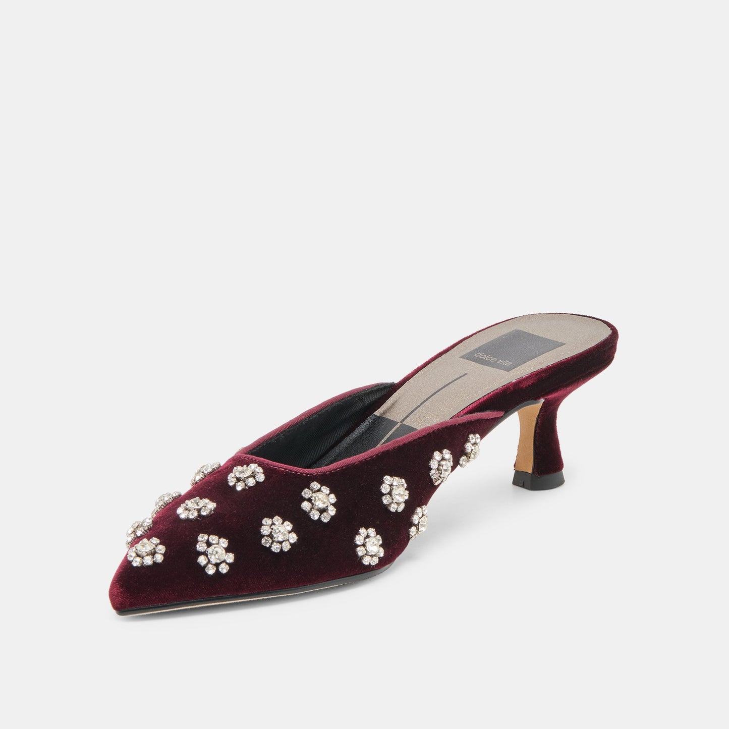 Clara Bordeaux Velvet Heels