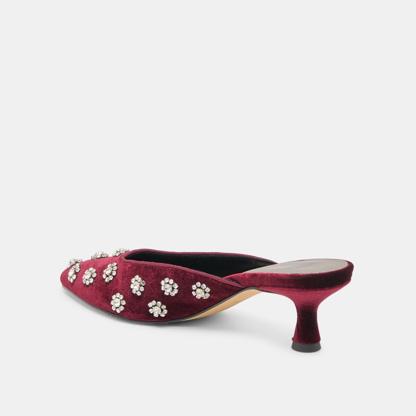 Clara Bordeaux Velvet Heels
