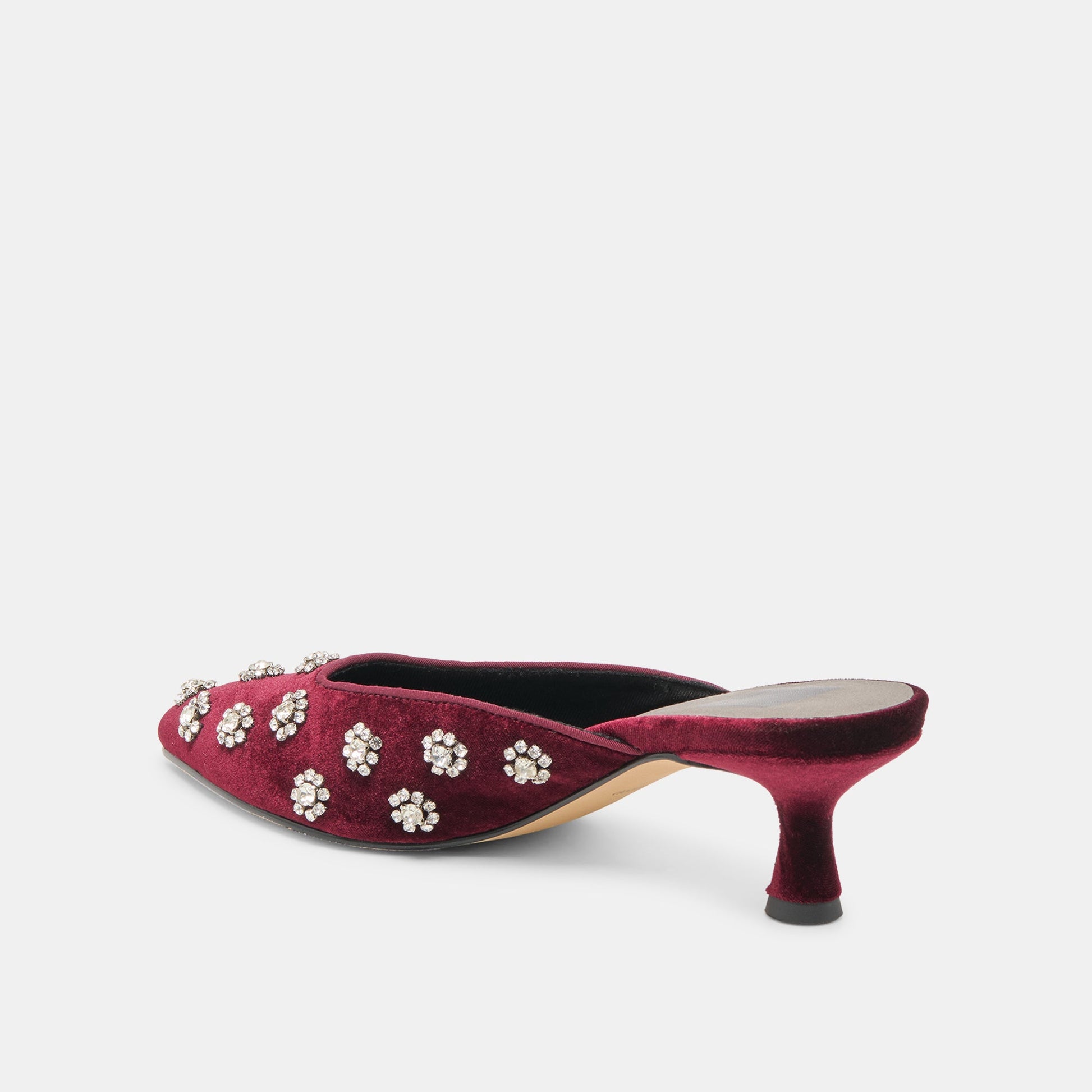 Clara Bordeaux Velvet Heels