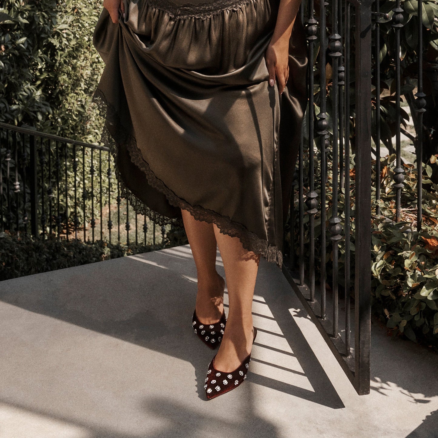 Clara Bordeaux Velvet Heels