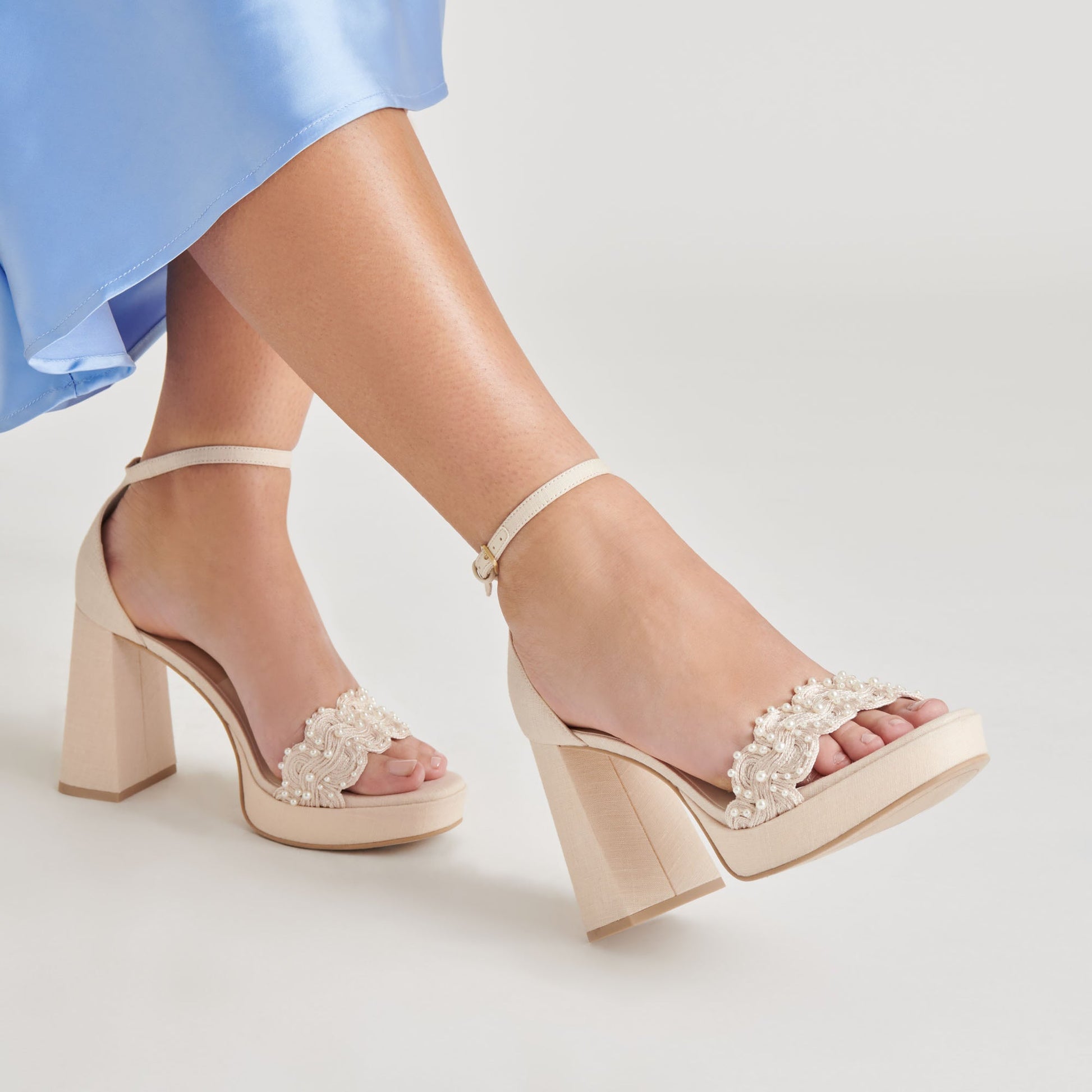 PELTIN PEARL HEELS VANILLA WOVEN RAFFIA
 – Dolce Vita