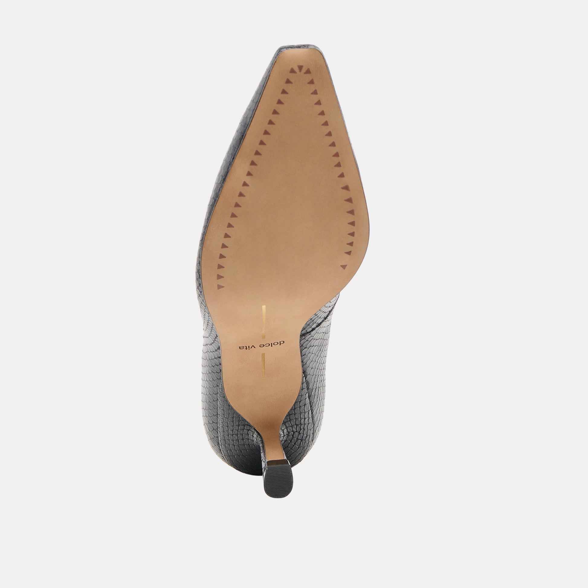 Briona Onyx Embossed Leather Heels
