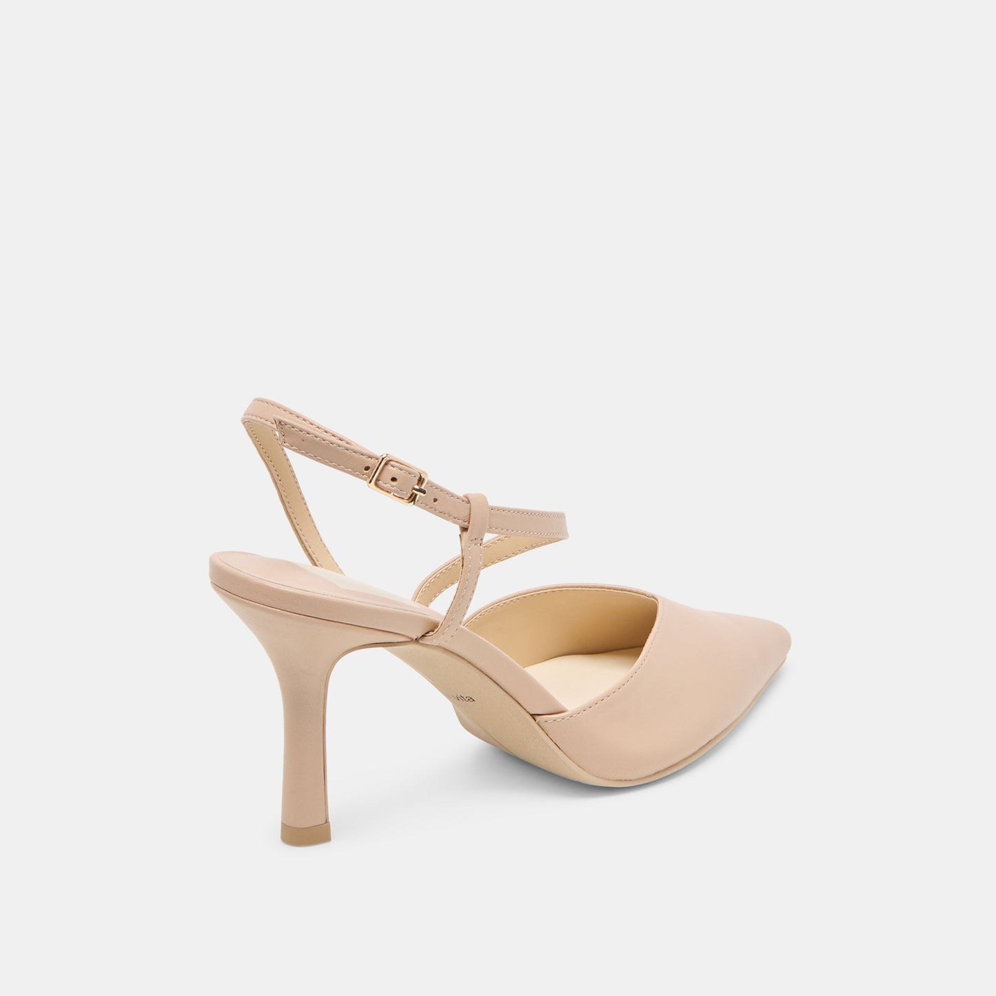 Kamra Beige Leather Heels