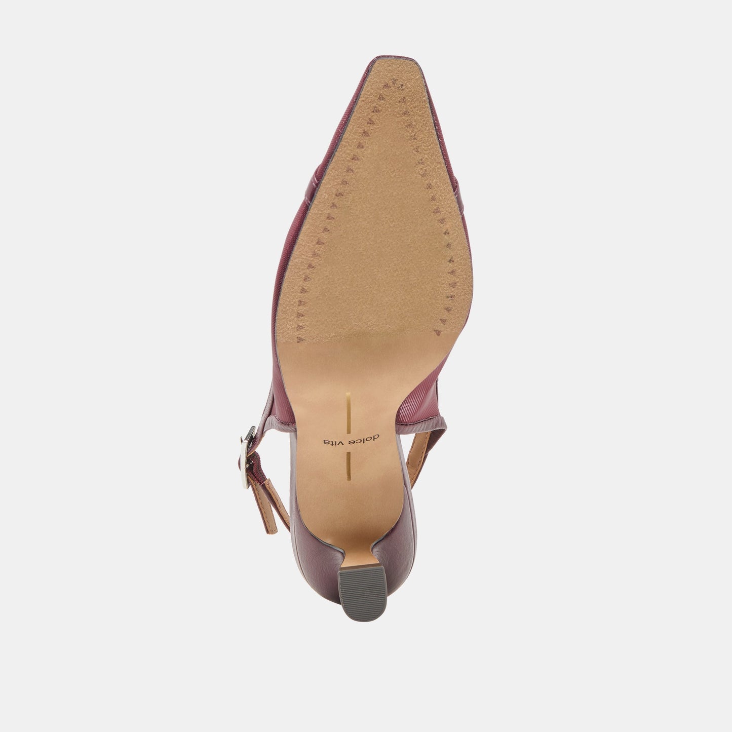 Lorine Burgundy Mesh Heels