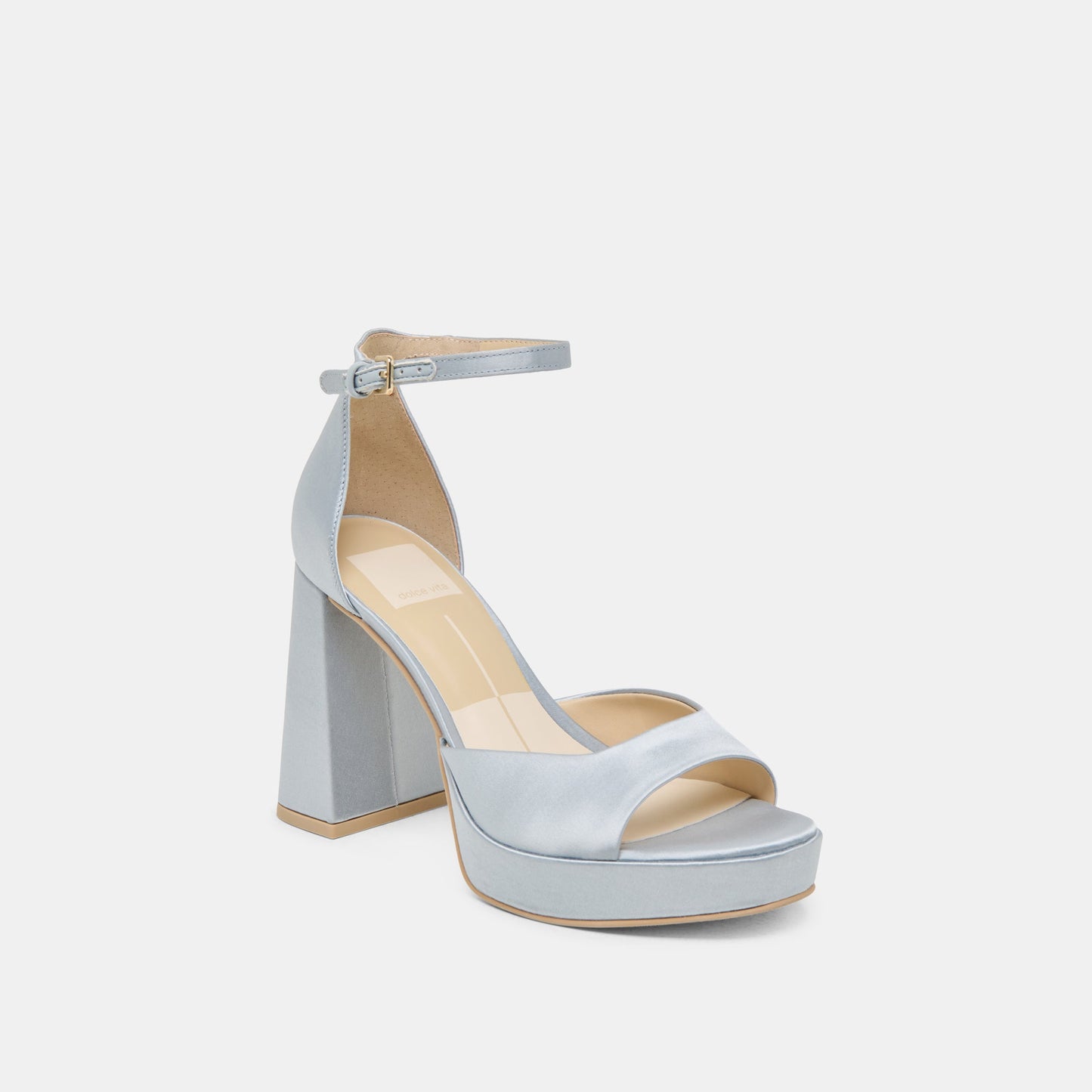 PANDRO HEELS LIGHT BLUE SATIN
 – Dolce Vita
