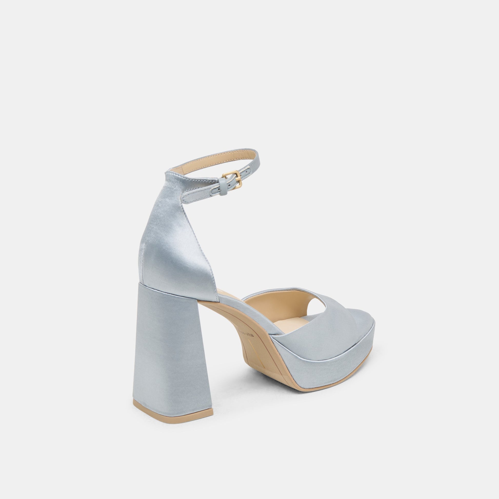 PANDRO HEELS LIGHT BLUE SATIN
 – Dolce Vita