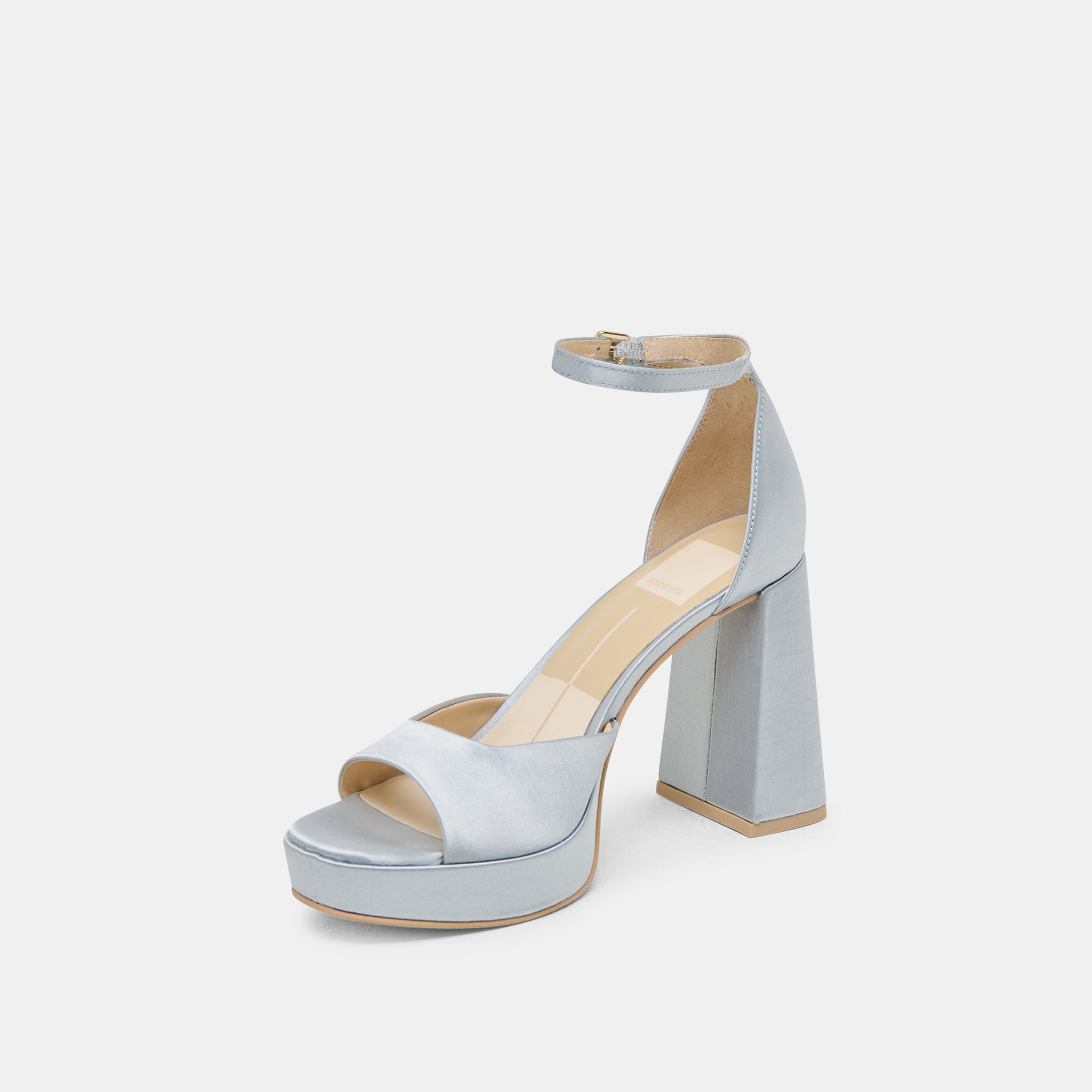 PANDRO HEELS LIGHT BLUE SATIN
 – Dolce Vita