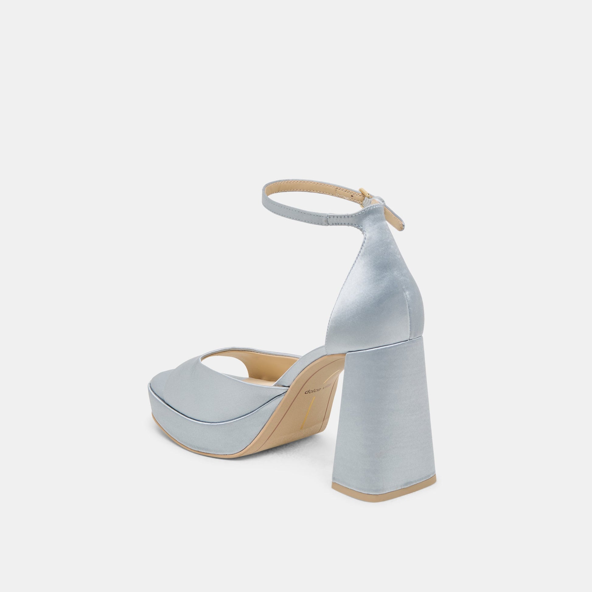 PANDRO HEELS LIGHT BLUE SATIN
 – Dolce Vita