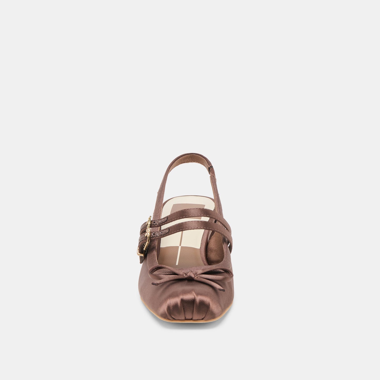 Loris Mahogany Satin Heels