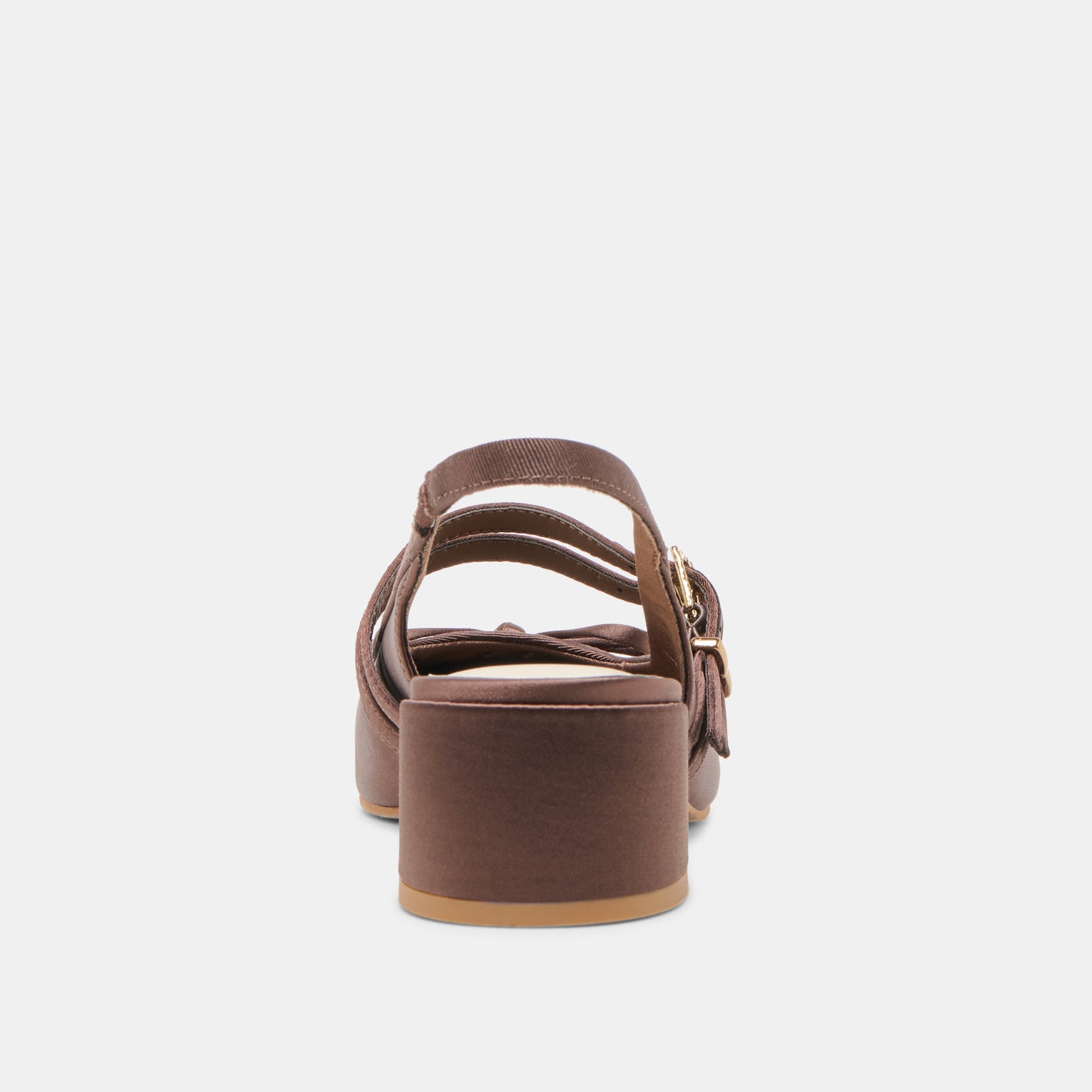 Loris Mahogany Satin Heels