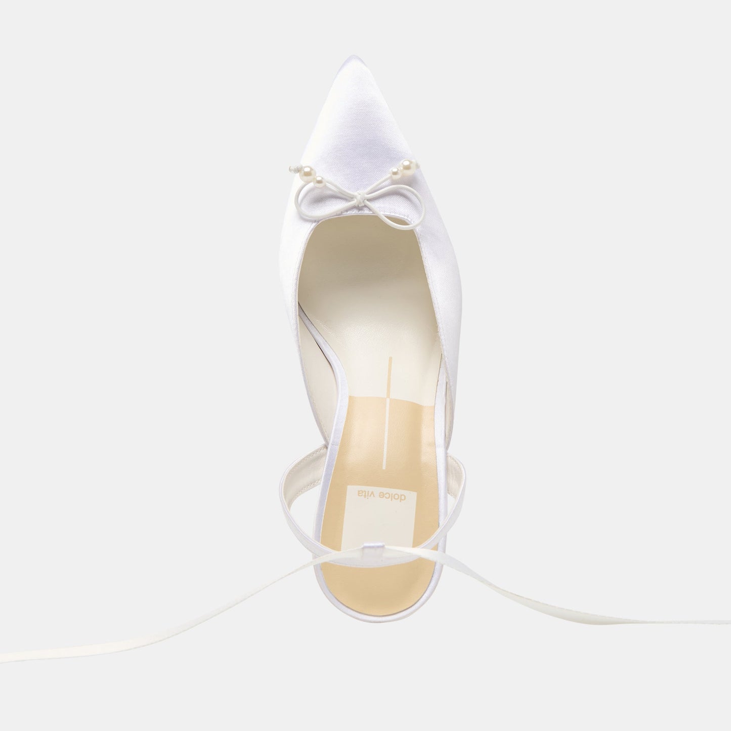 Efora True White Satin Heels