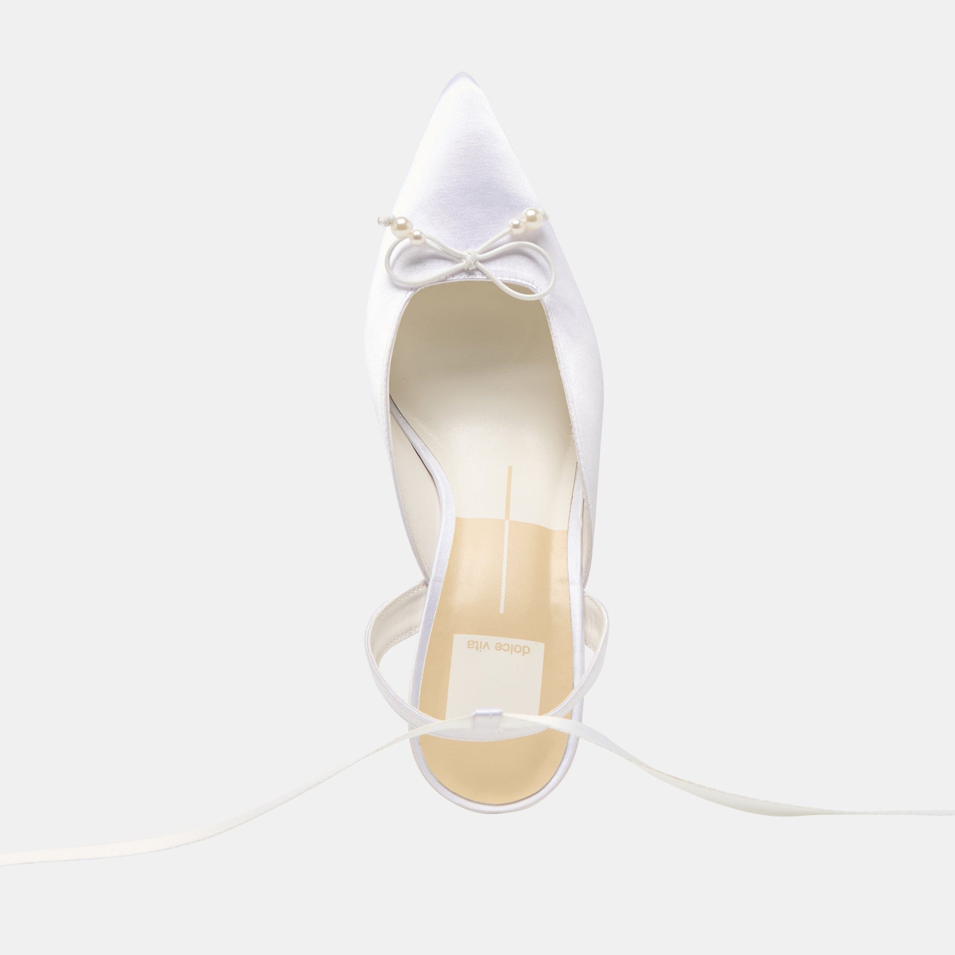 Efora True White Satin Heels