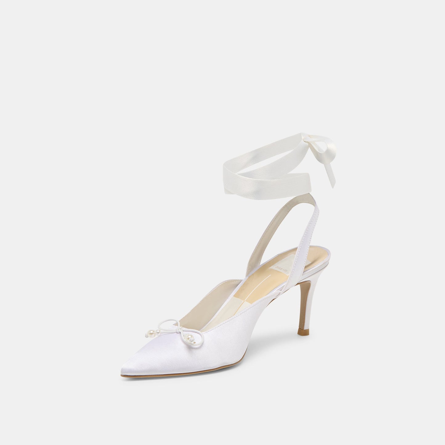 Efora True White Satin Heels