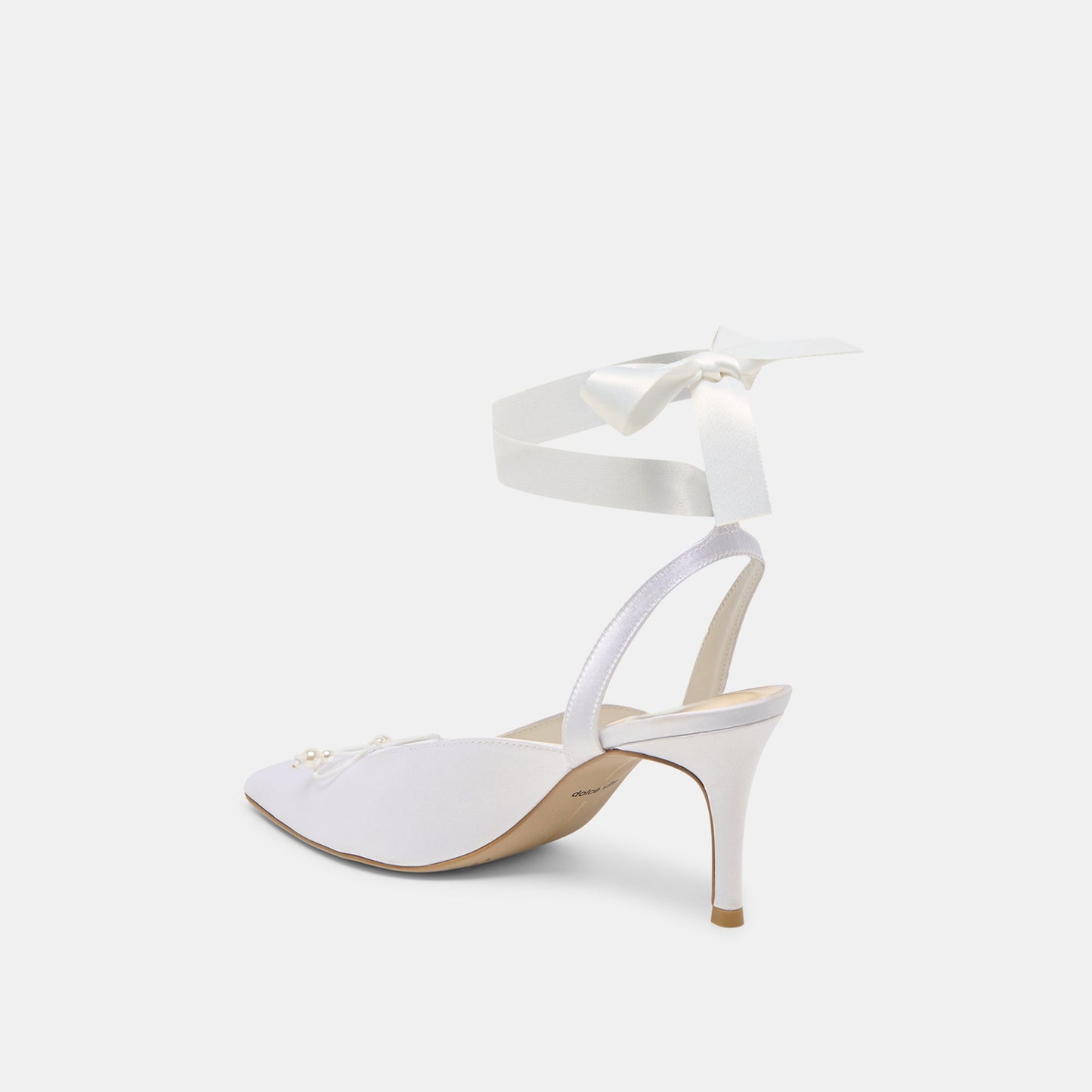 Efora True White Satin Heels