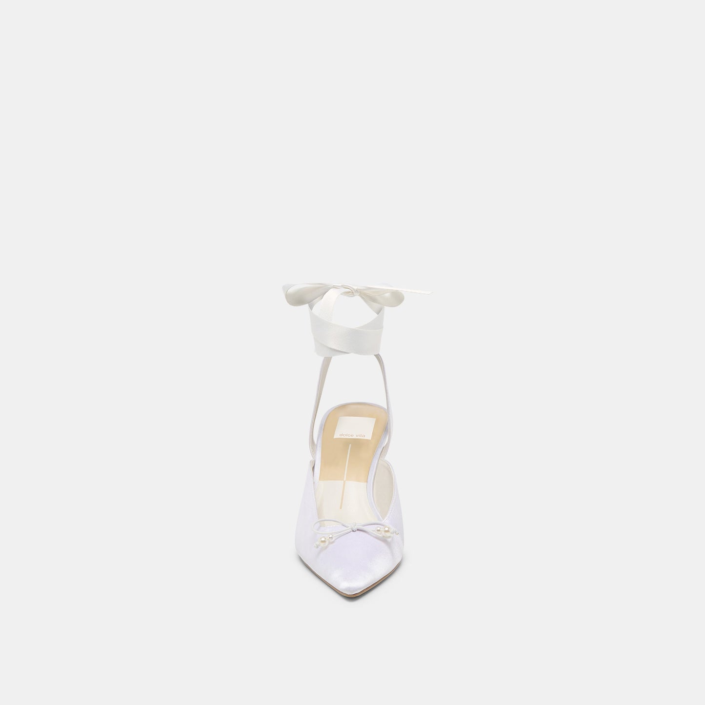 Efora True White Satin Heels
