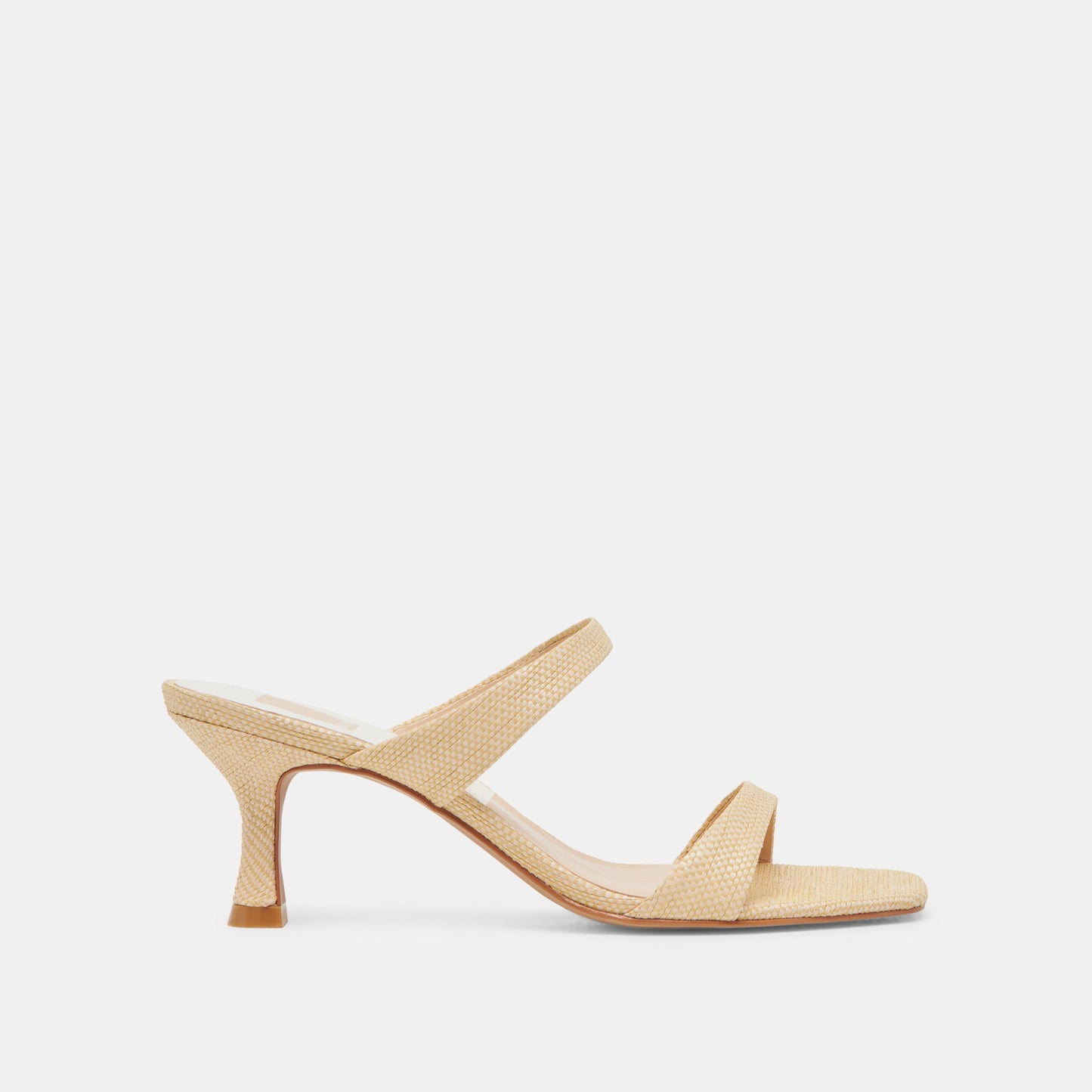 Genora Wide Lt Natural Woven Raffia Heels