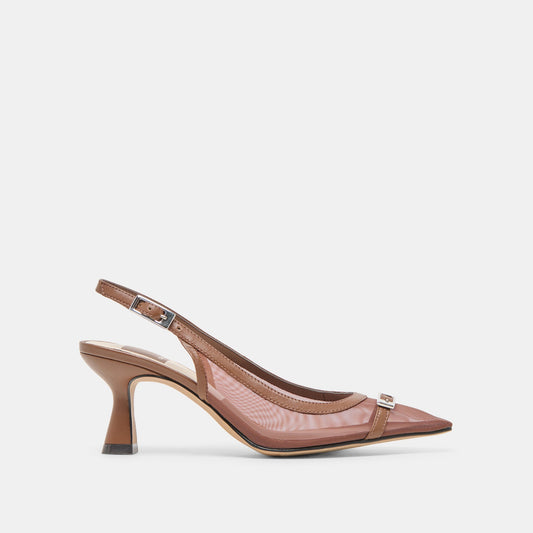 Lorine Espresso Mesh Heels