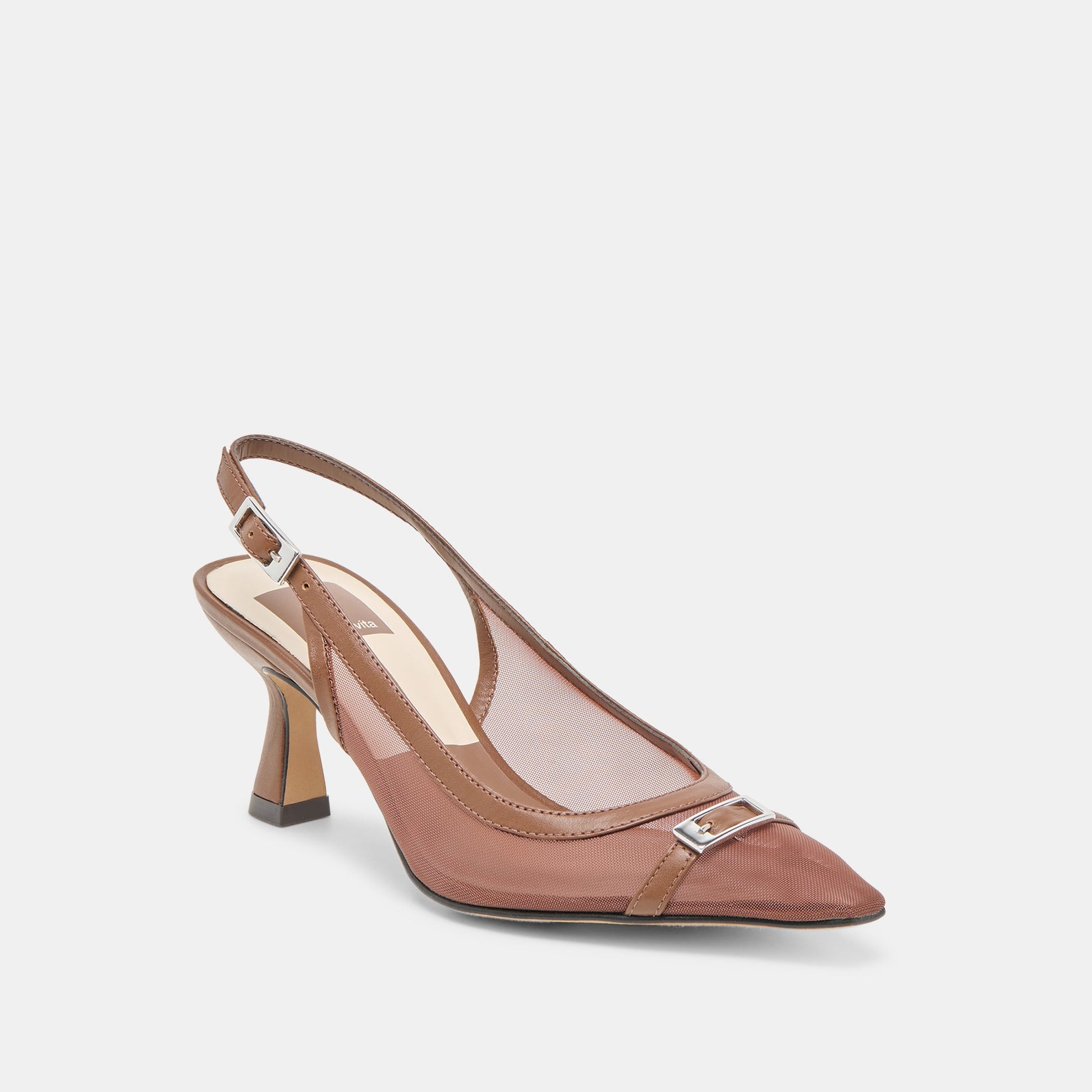 Lorine Espresso Mesh Heels