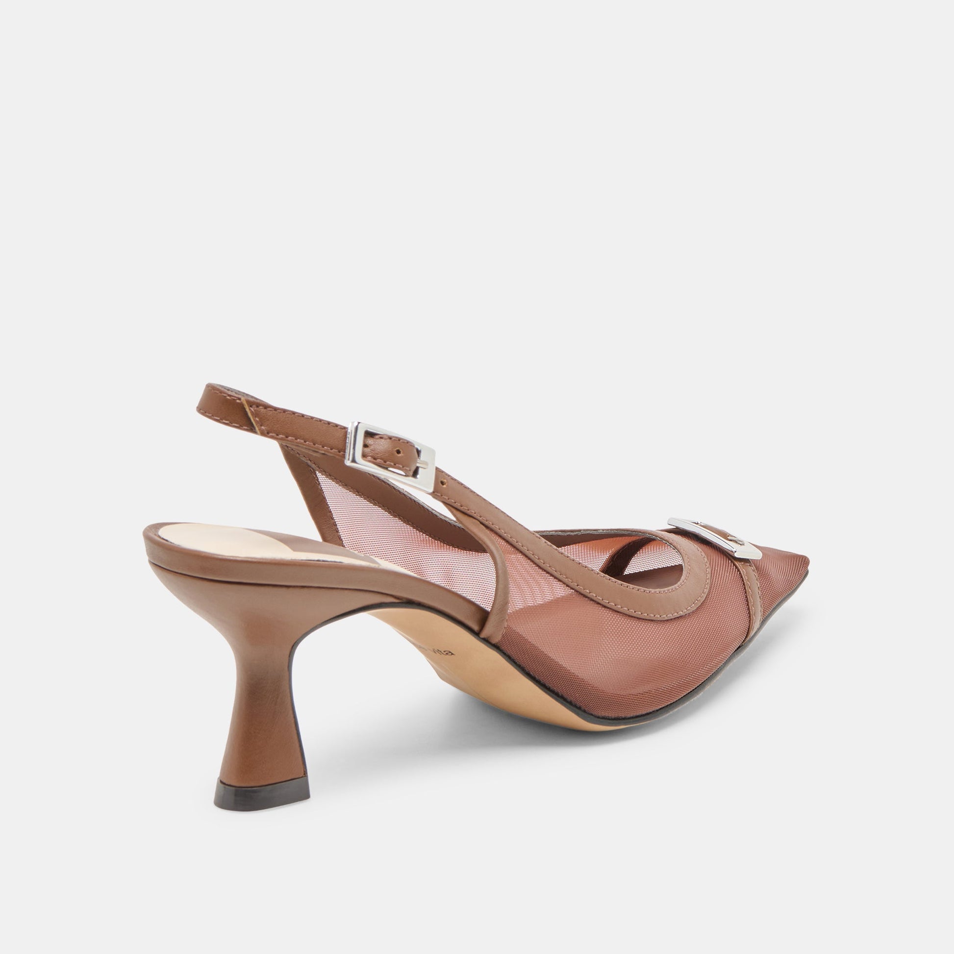 Lorine Espresso Mesh Heels