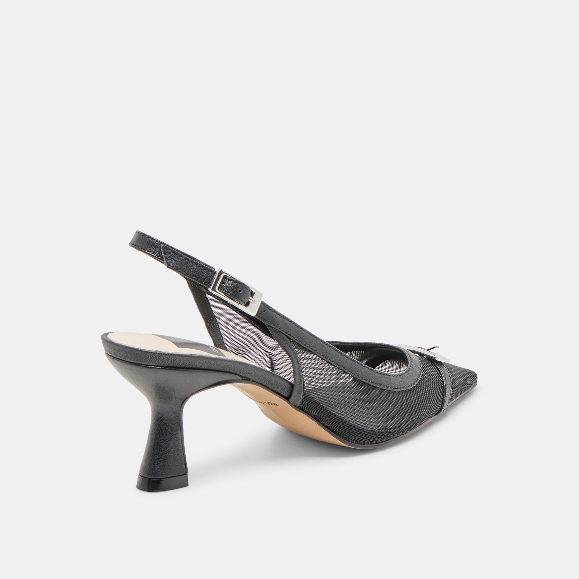 Lorine Onyx Mesh Heels