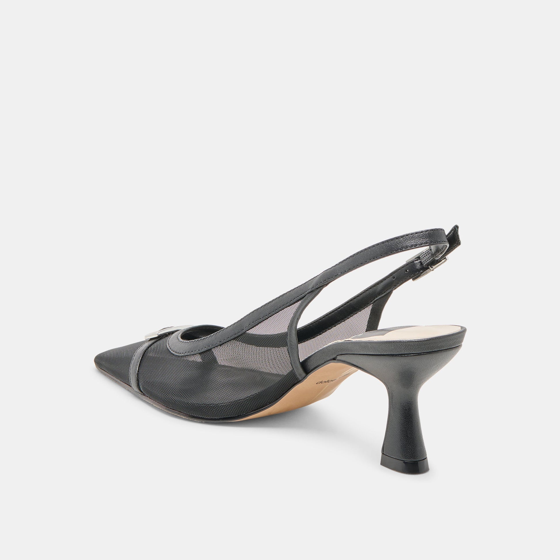 Lorine Onyx Mesh Heels