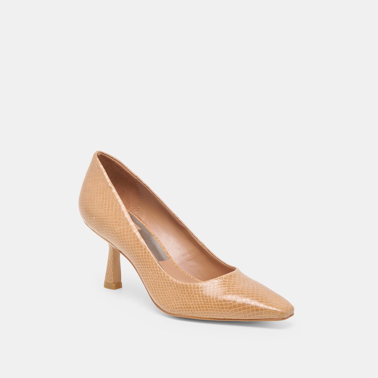 Briona Whiskey Embossed Leather Heels