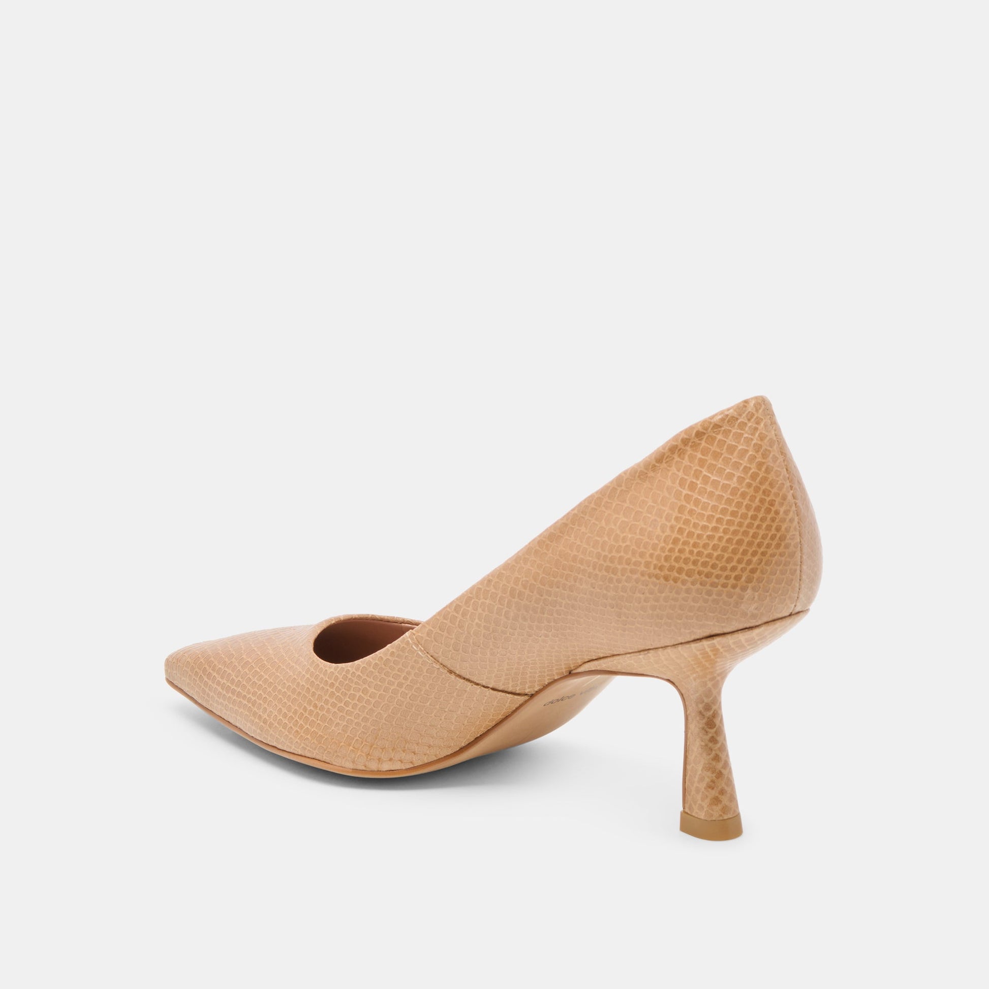 Briona Whiskey Embossed Leather Heels