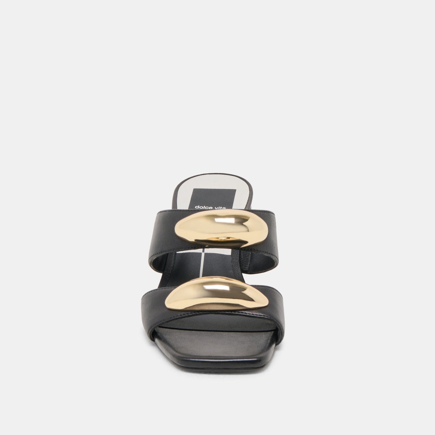 Barnet Black Leather Heels