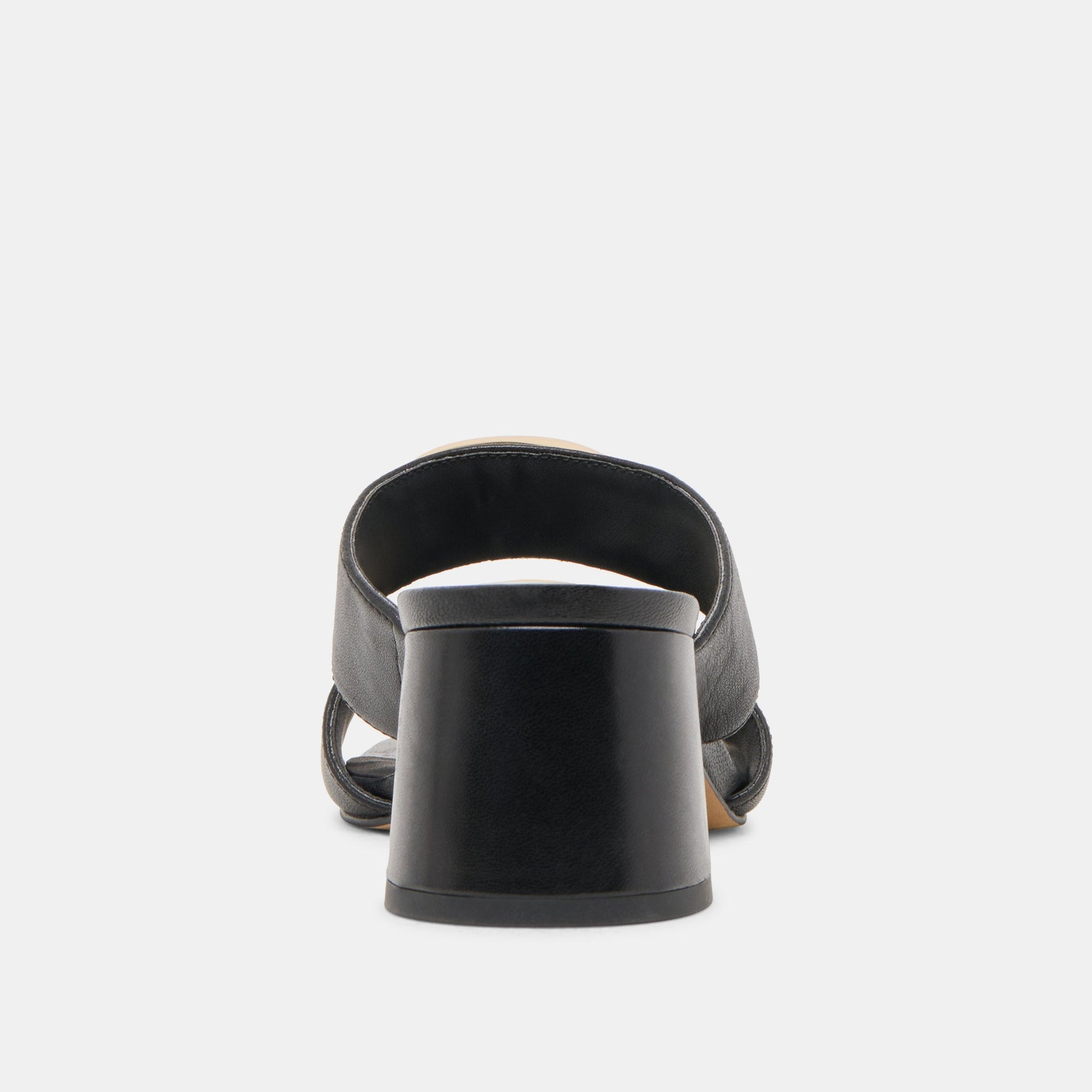 Barnet Black Leather Heels