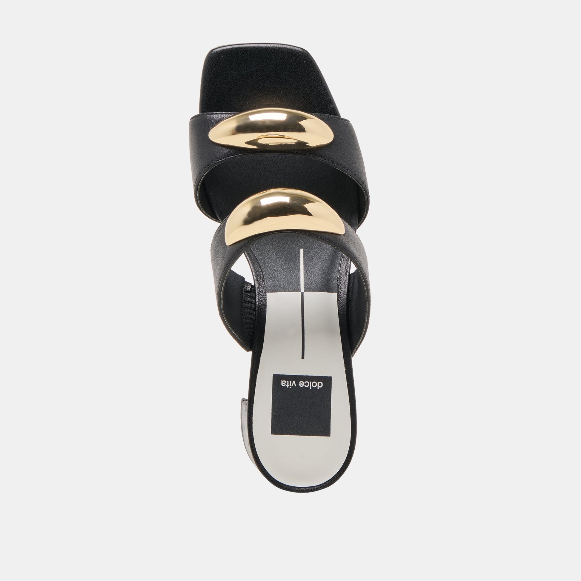 Barnet Black Leather Heels