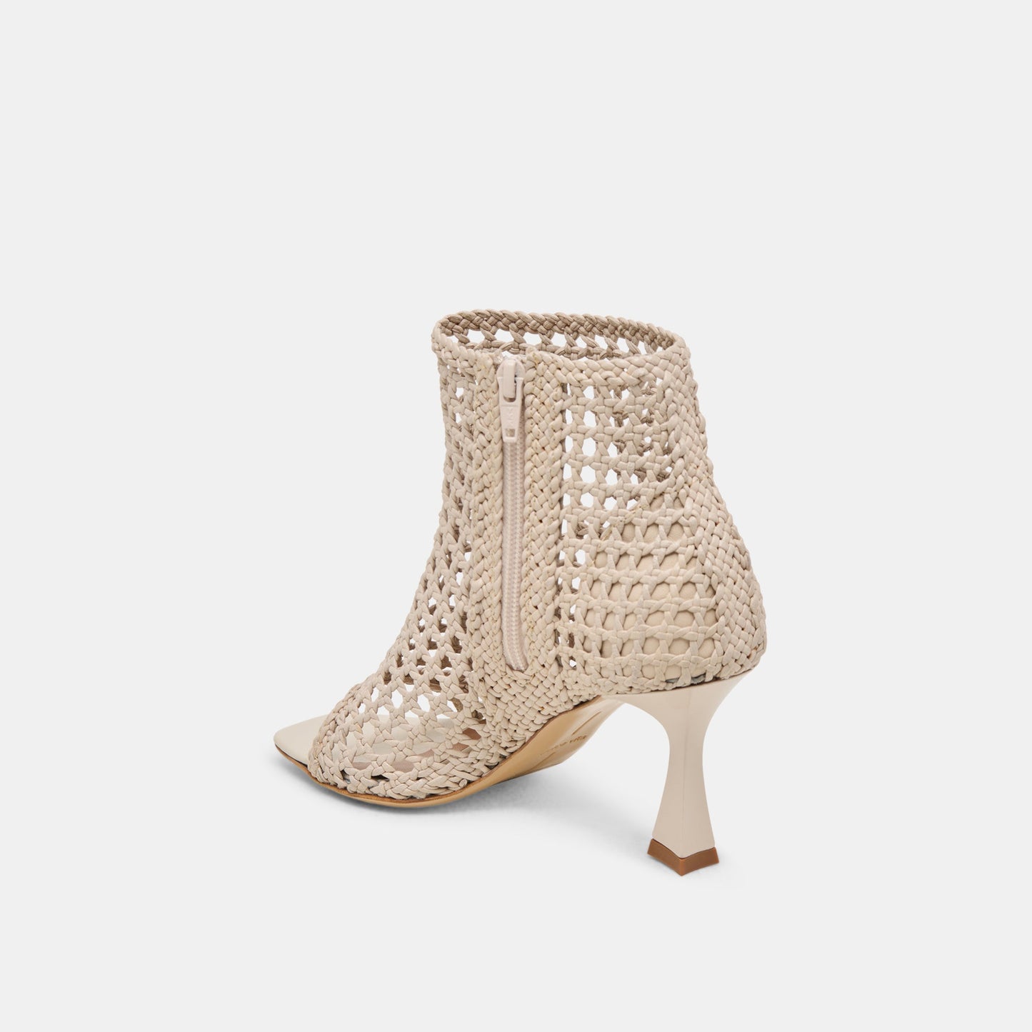 Quin Bone Woven Leather Heels
