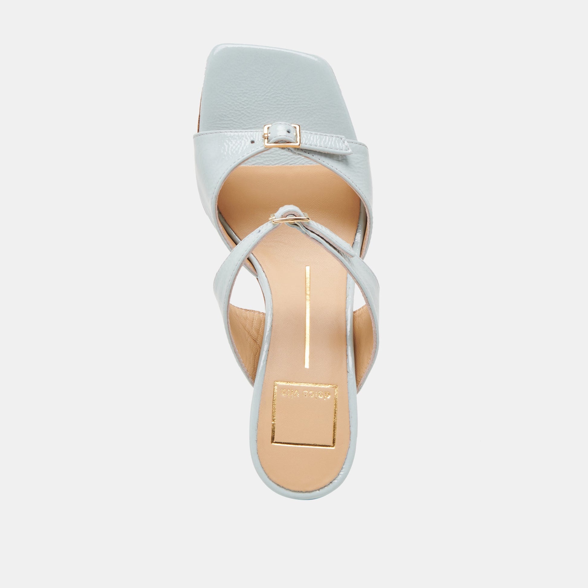 SHANE HEELS ICE BLUE CRINKLE PATENT
 – Dolce Vita