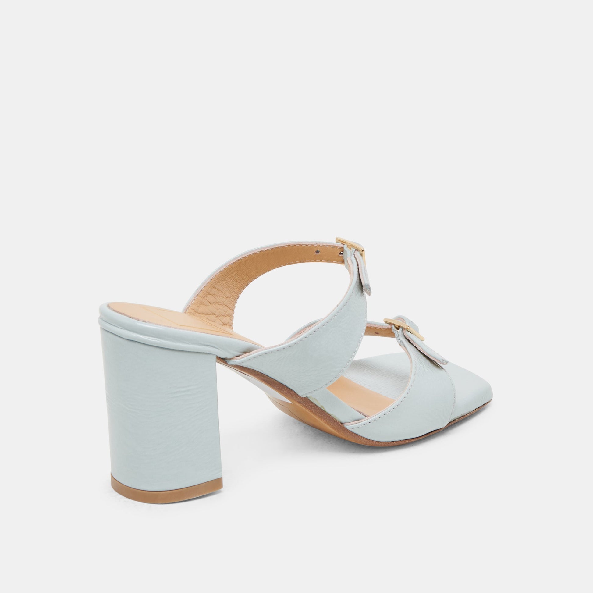 SHANE HEELS ICE BLUE CRINKLE PATENT
 – Dolce Vita