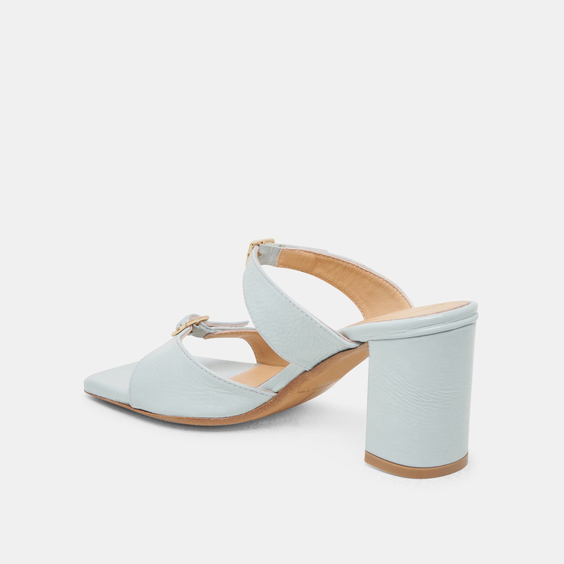 SHANE HEELS ICE BLUE CRINKLE PATENT
 – Dolce Vita