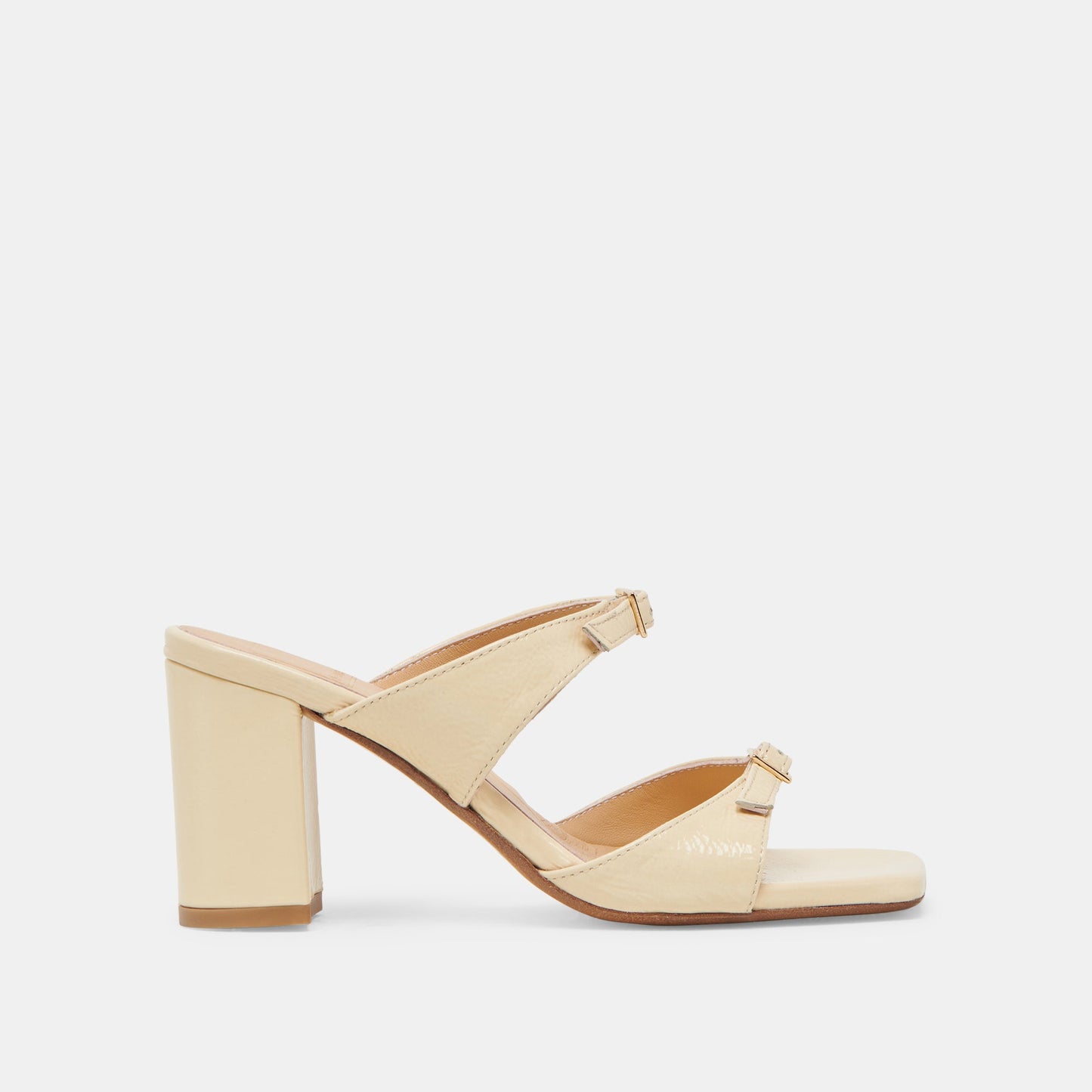 SHANE HEELS LIGHT YELLOW CRINKLE PATENT
 – Dolce Vita