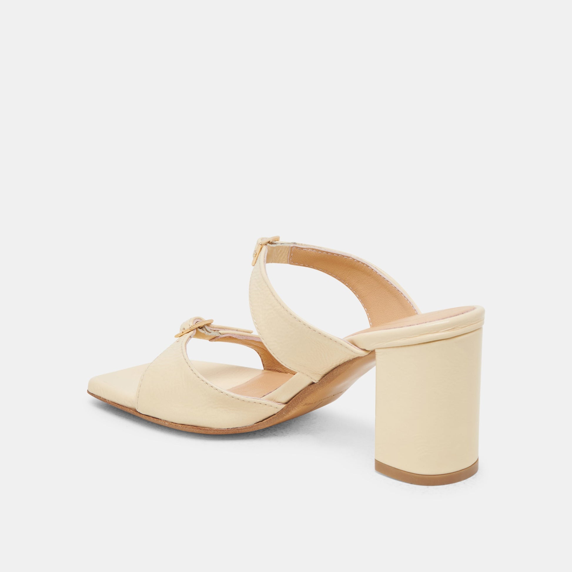 SHANE HEELS LIGHT YELLOW CRINKLE PATENT
 – Dolce Vita