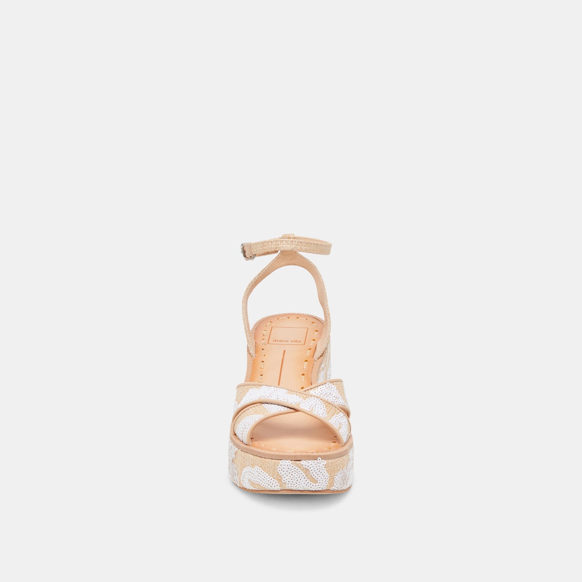 ENIKO HEELS NATURAL MULTI FLORAL SEQUIN
 – Dolce Vita