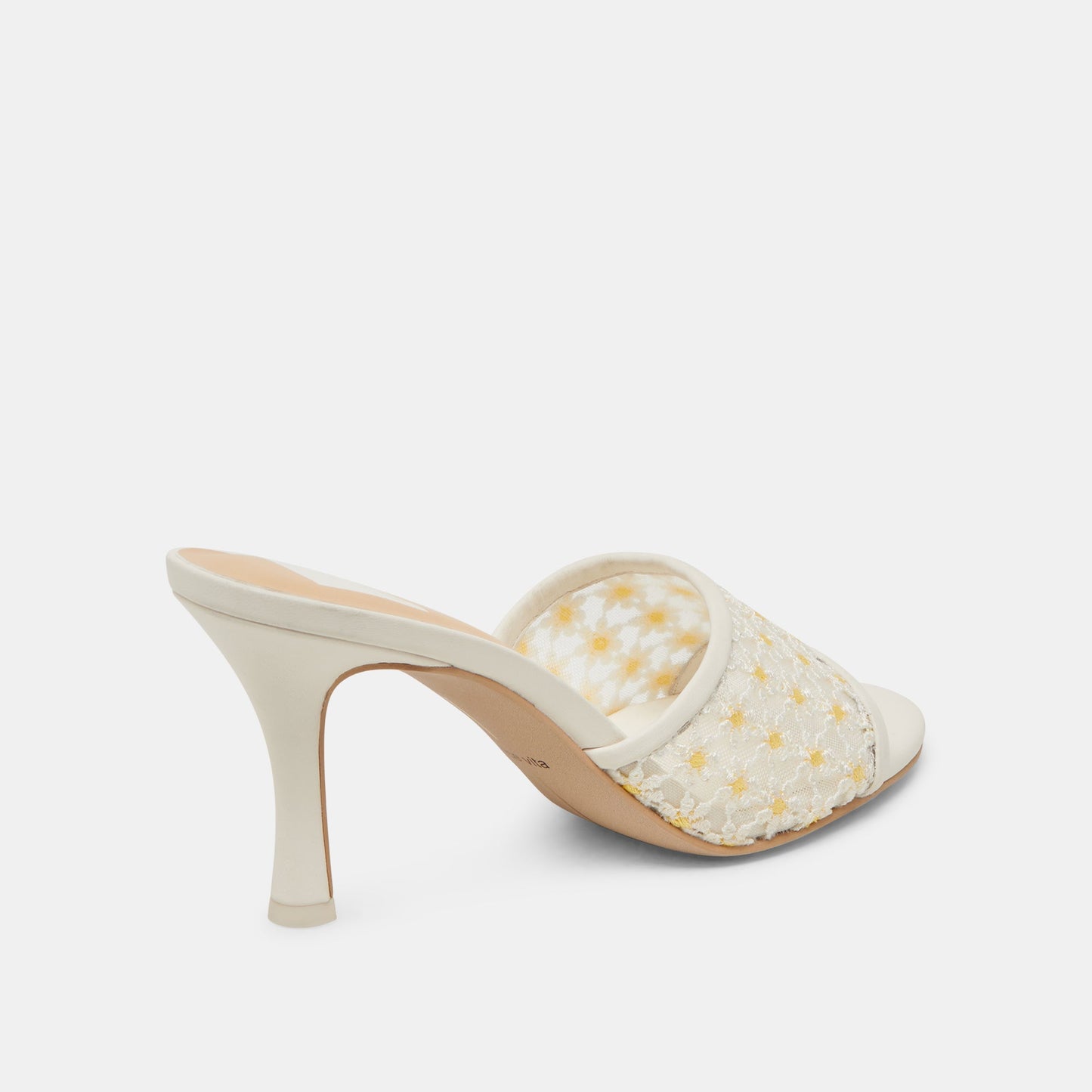 LAVENA FLORAL HEELS WHITE YELLOW FLORAL MESH
 – Dolce Vita