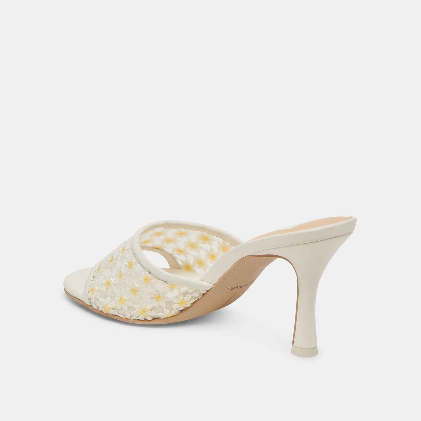 LAVENA FLORAL HEELS WHITE YELLOW FLORAL MESH
 – Dolce Vita