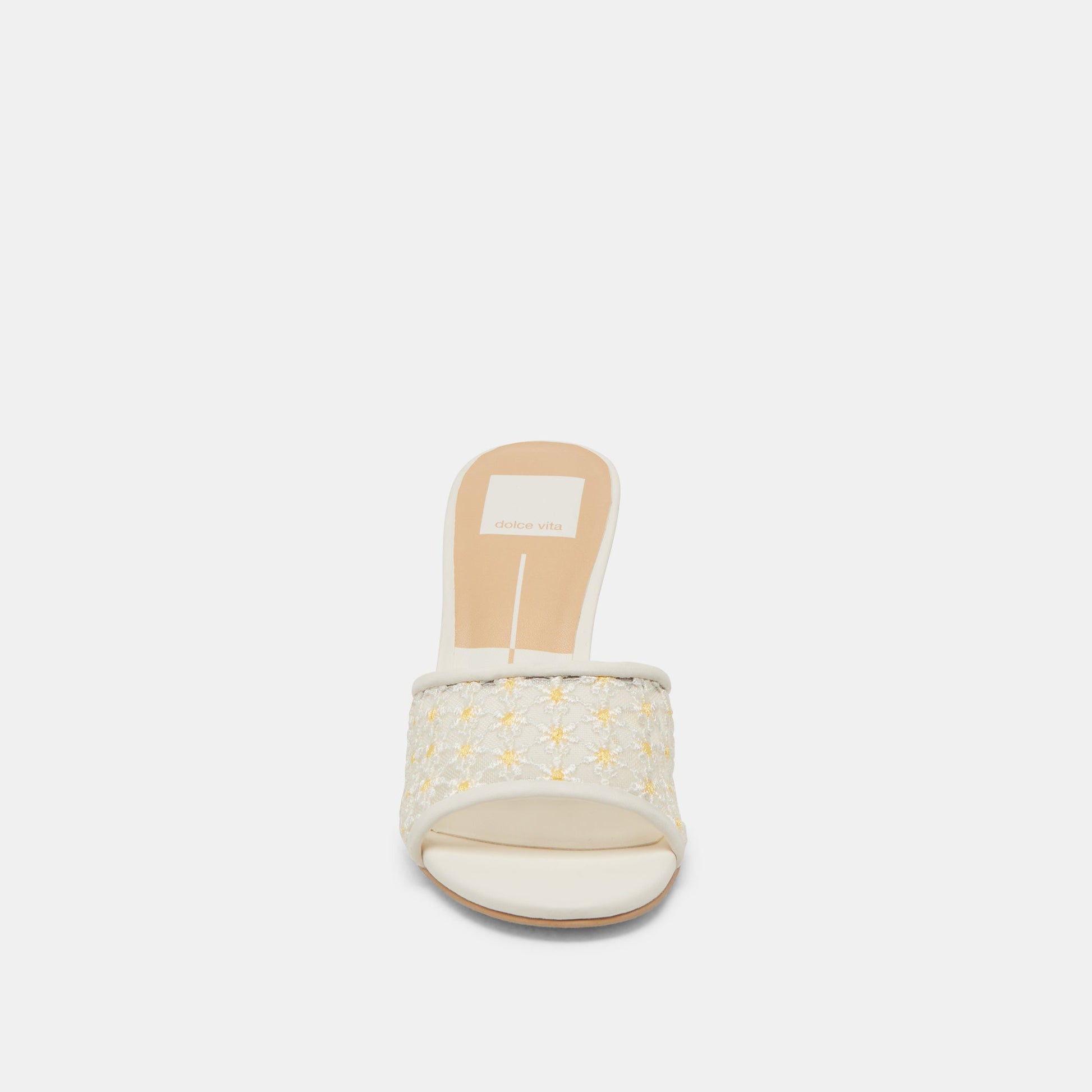 LAVENA FLORAL HEELS WHITE YELLOW FLORAL MESH
 – Dolce Vita