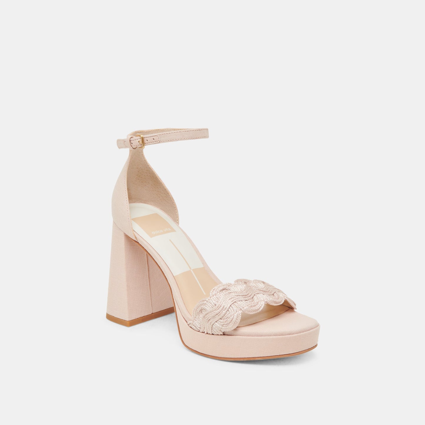 PELTIN HEELS LIGHT PINK WOVEN RAFFIA
 – Dolce Vita