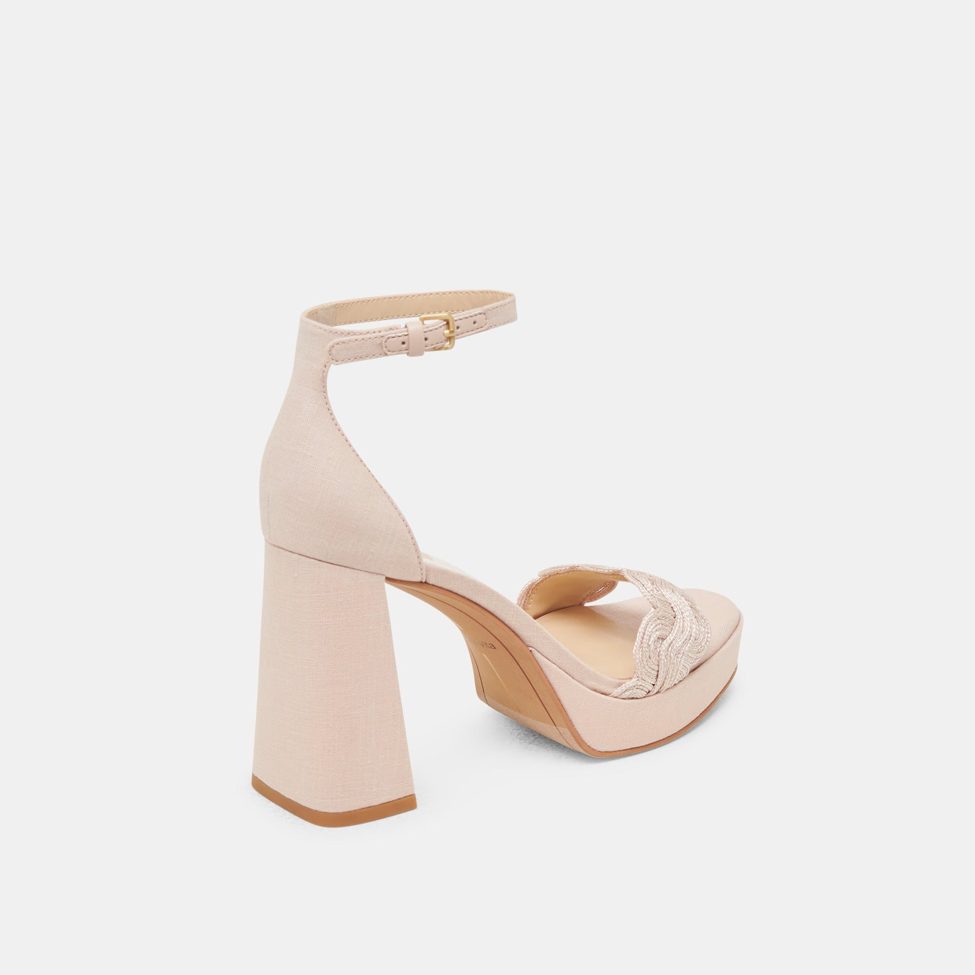 PELTIN HEELS LIGHT PINK WOVEN RAFFIA
 – Dolce Vita