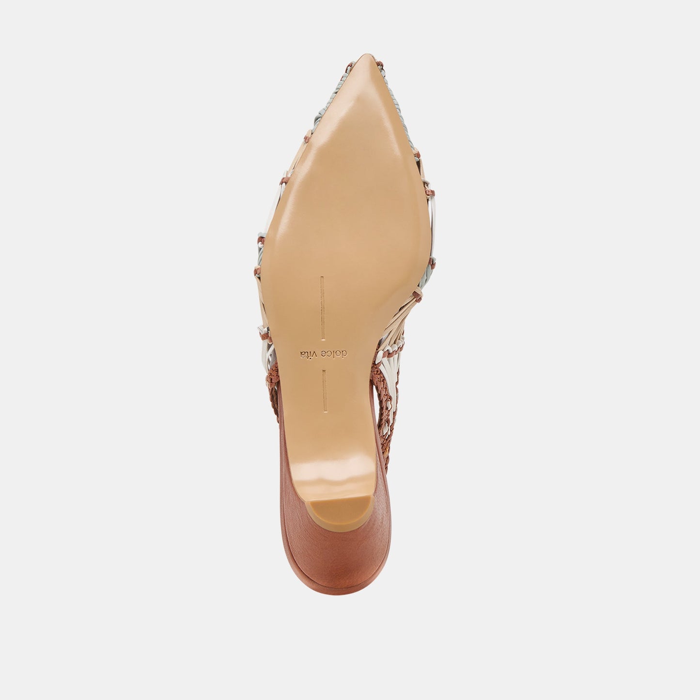 Dafney Tan Multi Woven Leather Heels