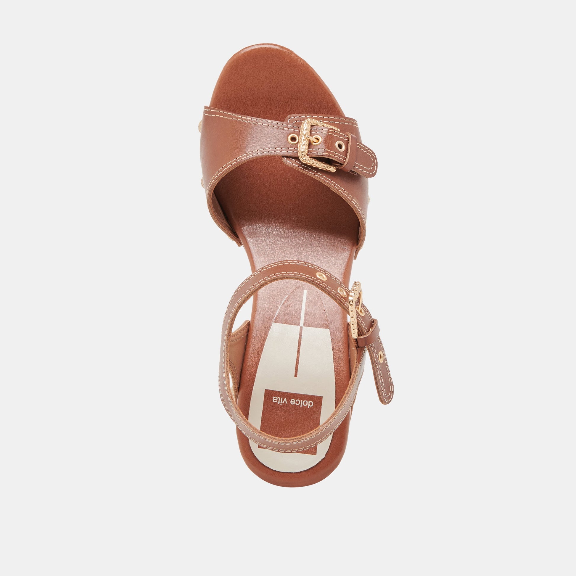 YANDY HEELS COGNAC LEATHER
 – Dolce Vita