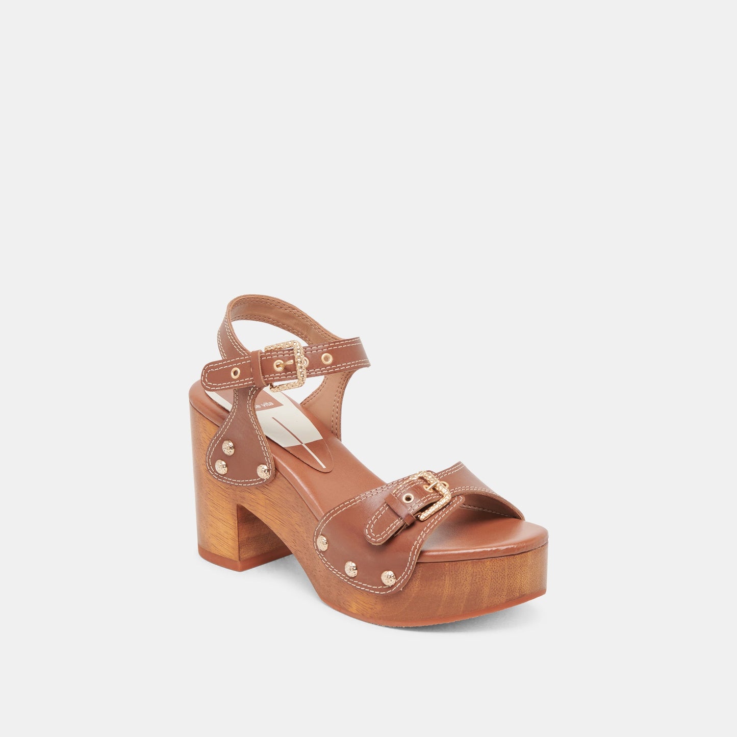 YANDY HEELS COGNAC LEATHER
 – Dolce Vita