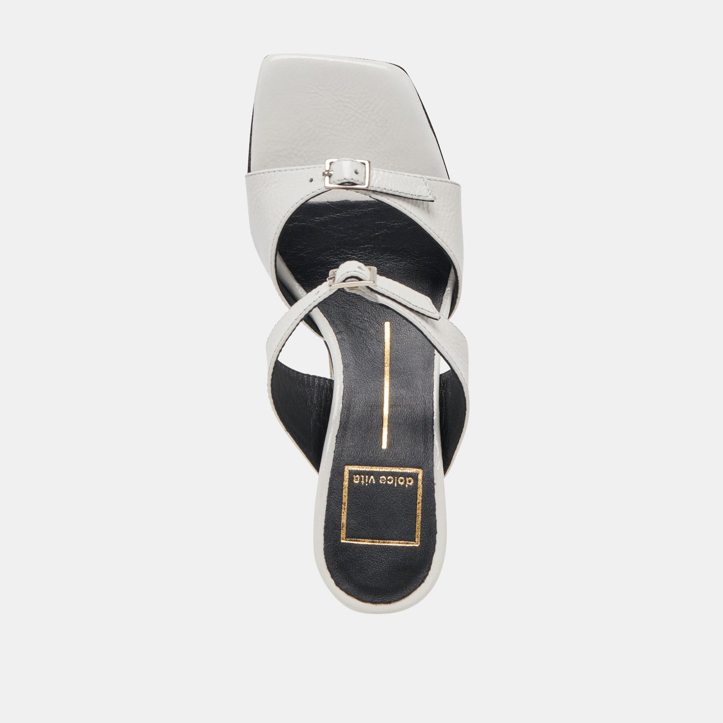 SHANE HEELS OFF WHITE CRINKLE PATENT
 – Dolce Vita